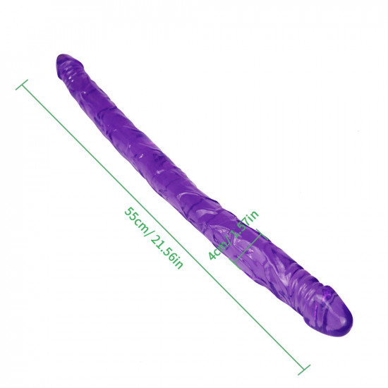 double head 22 inch purple dildo