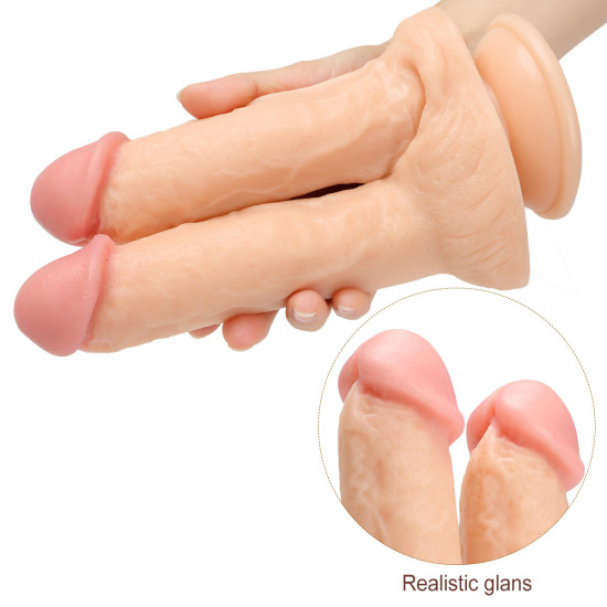 double penetration suction cup dildo