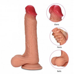 dual density silicone suction cup realistic dildo