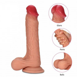 dual density silicone suction cup realistic dildo