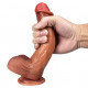 elastic testicles 9 inch slim realistic dildo