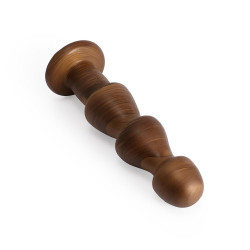 elza - beaded anal  plug in brown