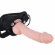 flesh 9inch silicone strap on dildo