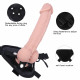 flesh 9inch silicone strap on dildo