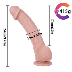 flesh 9inch silicone strap on dildo