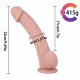 flesh 9inch silicone strap on dildo