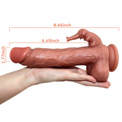 flesh with stimulation feature realistic dildo