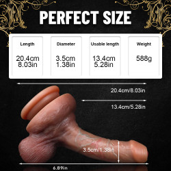 foreskin covered 7 inch dildo