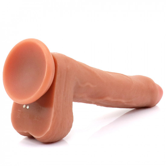 foreskin penis 9 inch realistic vibrator dildo