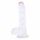 frosted confetti 7 inch silicone dildo