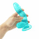 green curved jelly dildo