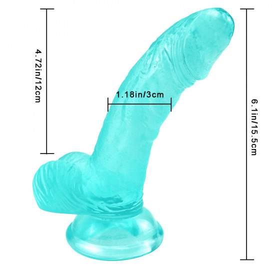 green curved jelly dildo