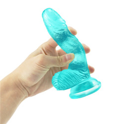 green curved jelly dildo