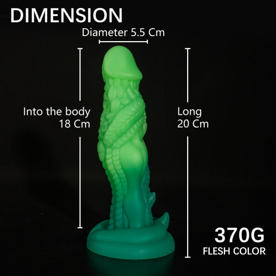 green simulation dragon silicone dildo