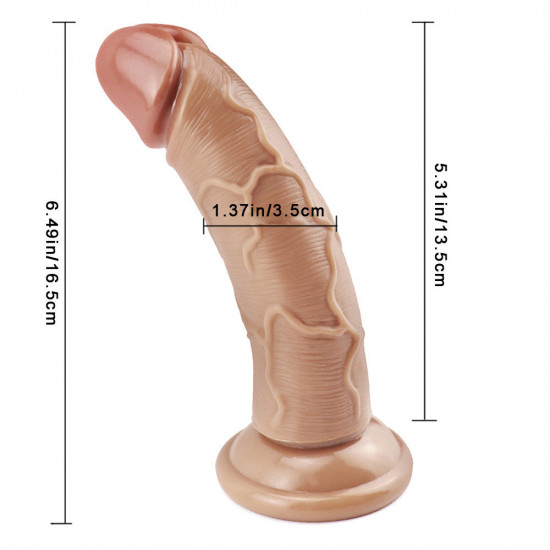 6 inch brown dildo