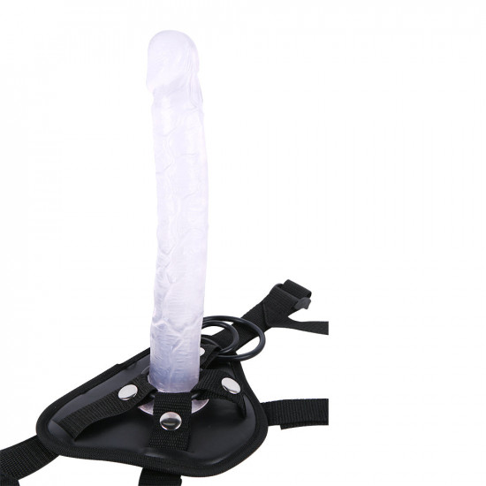 harness compatible dildo clear suction cup straps on