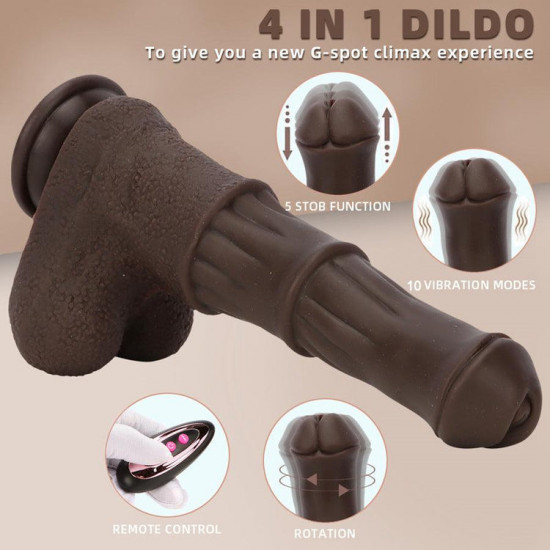 heated remote control brown horse dildo