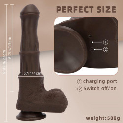 heated remote control brown horse dildo