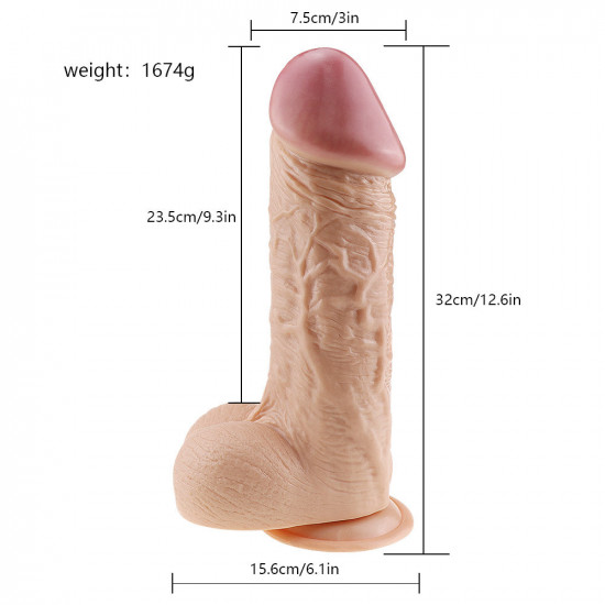 huge flesh pink realistic dildo