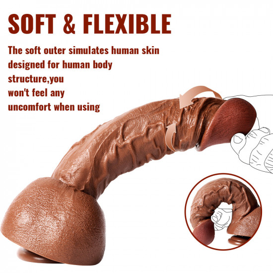 human size curved realistic dildo