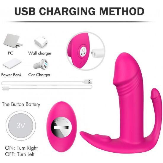 invisible g spot clitoris vibrating wearable dildo and vibrator