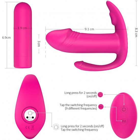 invisible g spot clitoris vibrating wearable dildo and vibrator