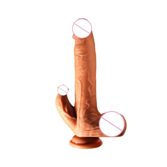 justin - silicone thrusting dildo licker 6.5 inch