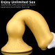 large golden dog dildo