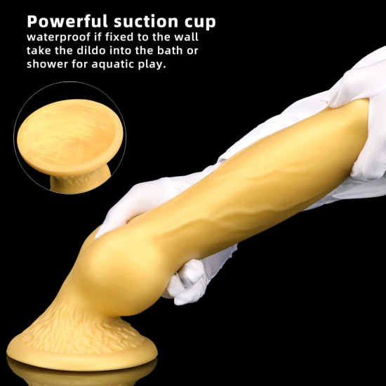 large golden dog dildo