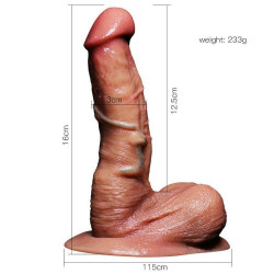 realistic 6in dildo large suction cup