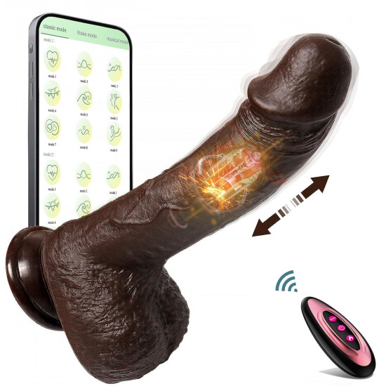 long distance dildo bluetooth black vibrating