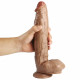 long thick dildo realistic with suction cup balls