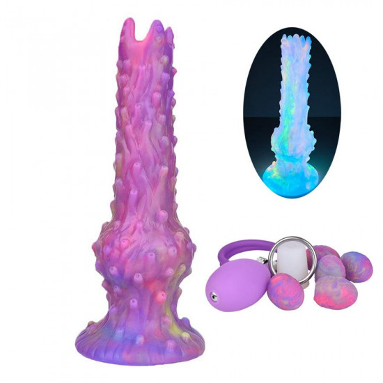 luminous silicone ovipositor dildo with airbag boost