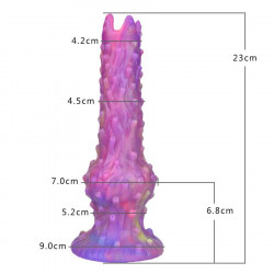 luminous silicone ovipositor dildo with airbag boost