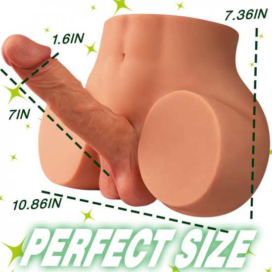 male doll torso with 7inch dildo