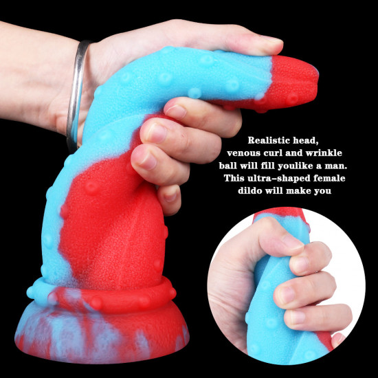 octopus dildo two color silicone anal