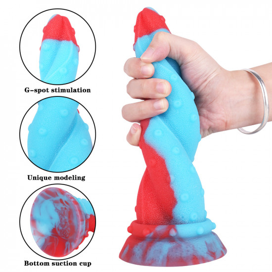 octopus dildo two color silicone anal