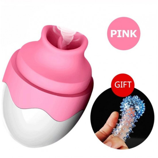 oral tongue sex vibrator nipple clitoris massager breast enlarger play toy