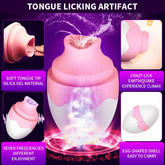 oral tongue sex vibrator nipple clitoris massager breast enlarger play toy