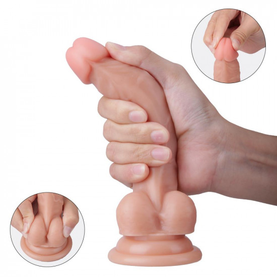 penis shaped dildo soft realistic 6.5 inch