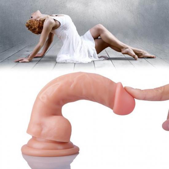 penis shaped dildo soft realistic 6.5 inch