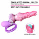 pink alien ovipositor dildo with air bag