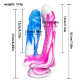 pink and blue silicone double ended dildos