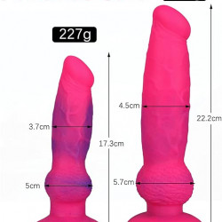 pink dog penis knot dildo