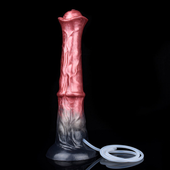 pink horse ejaculation liquid silicone  fantasy dildo