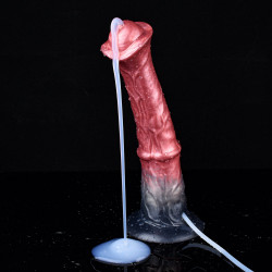 pink horse ejaculation liquid silicone  fantasy dildo