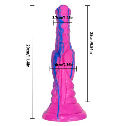 pink mixed silicone anal horse dildo