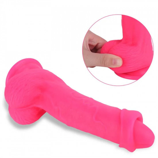 pink silicone dildo strap on uncircumcised