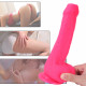 pink silicone dildo strap on uncircumcised