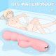 tongue licking toy pink round waterproof rabbit vibrator